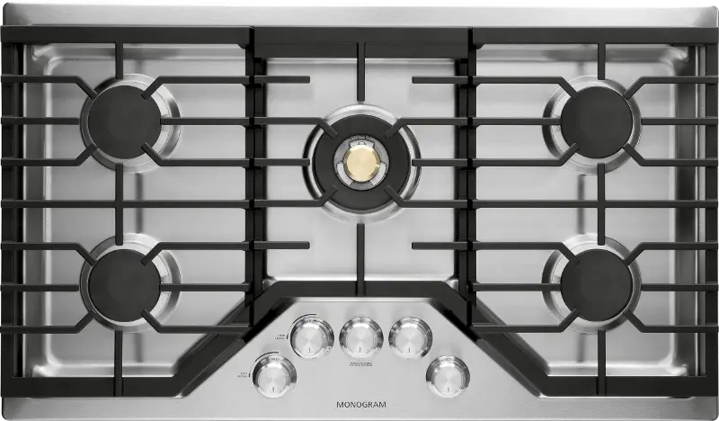 Monogram 36 Inch Smart Gas Cooktop - Stainless Steel