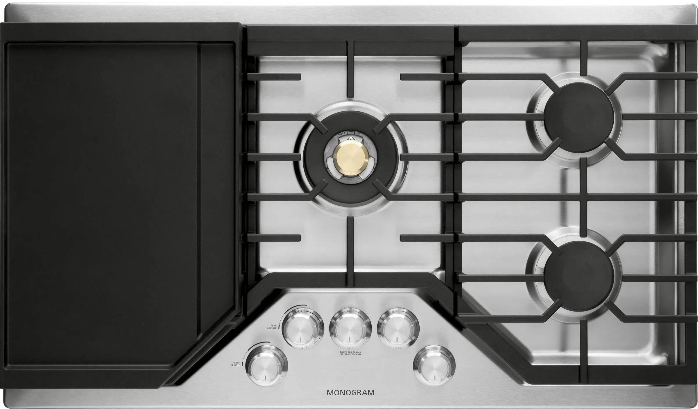 ZGU36RSLSS Monogram 36 Inch Smart Gas Cooktop - Stainless Steel-3