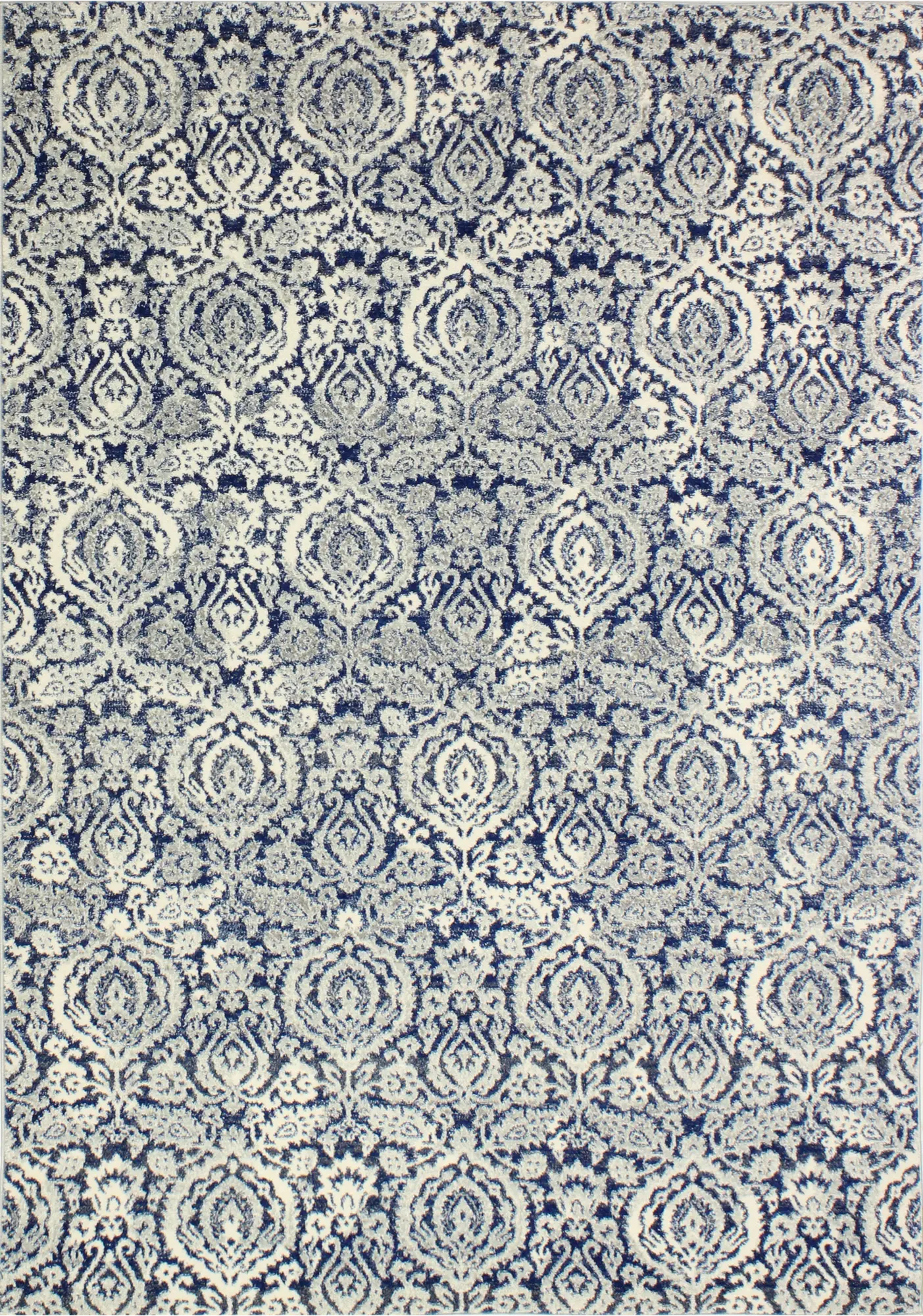 E110-DKBL-5X7.6-5440A 5 x 8 Medium Contemporary Dark Blue Rug - Everek-1