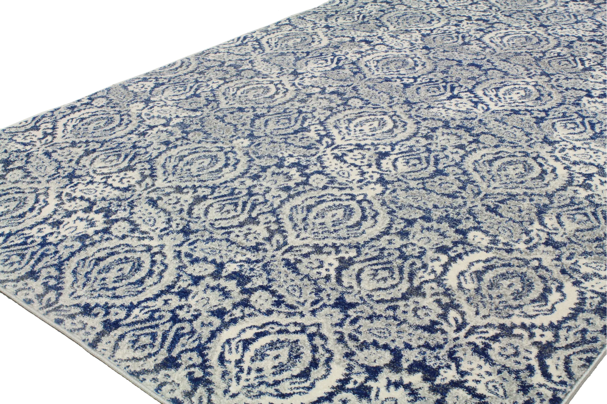 E110-DKBL-5X7.6-5440A 5 x 8 Medium Contemporary Dark Blue Rug - Everek-2