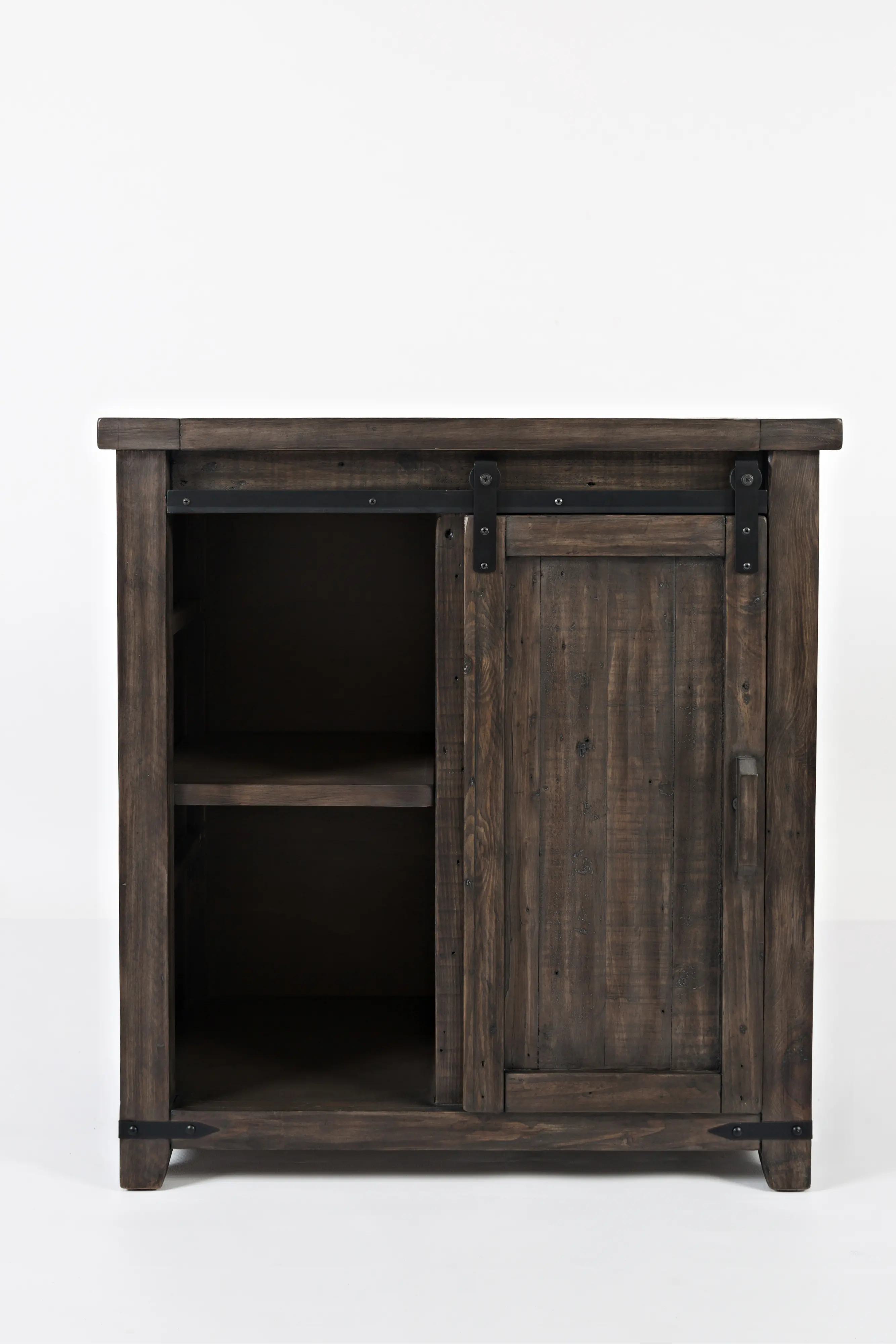 Madison County Dark Brown Barn Door Accent Cabinet-3