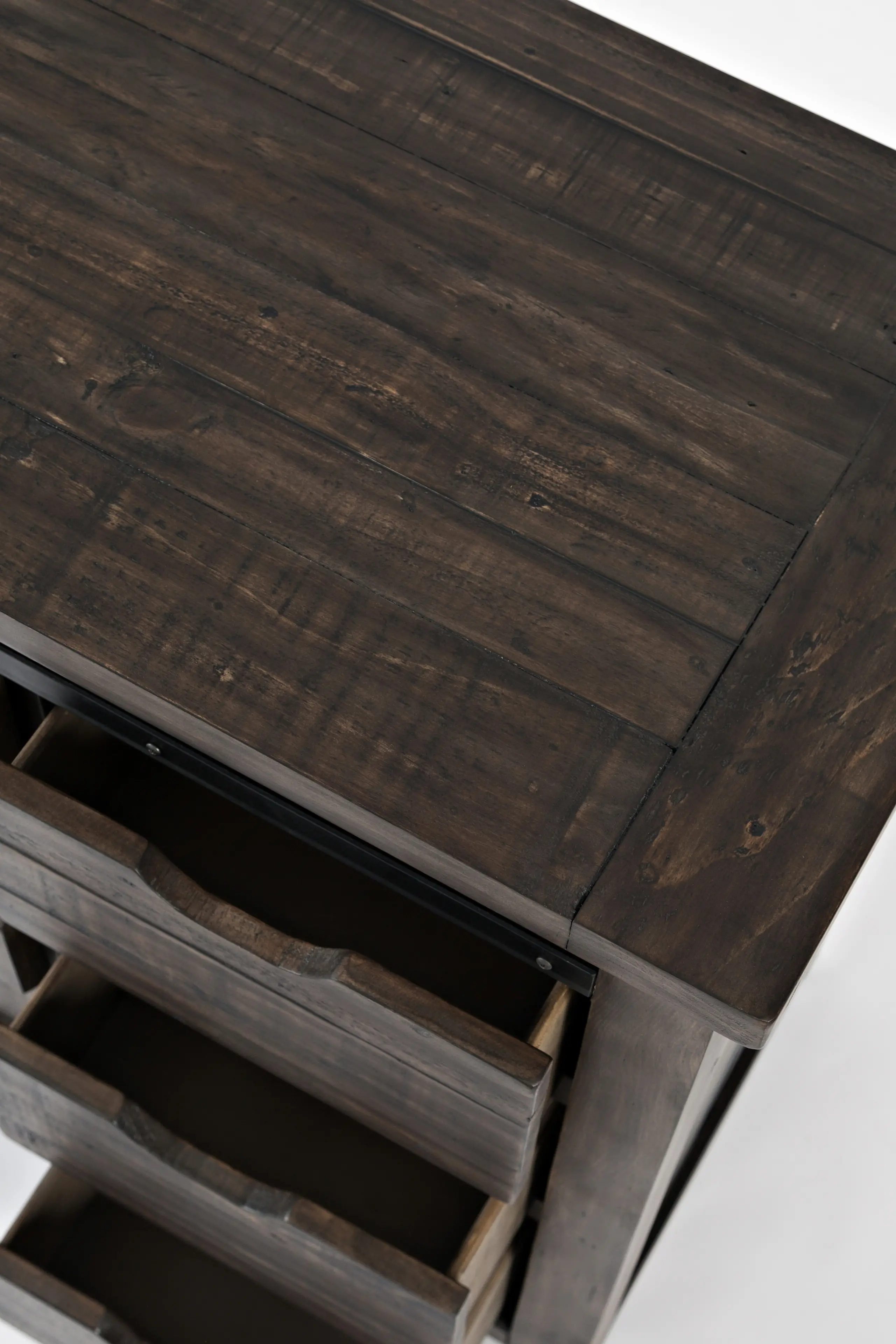 Madison County Dark Brown Barn Door Accent Cabinet-4