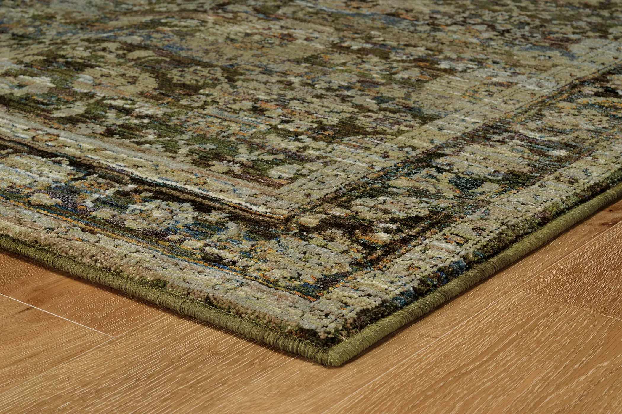 Andorra 5 x 7 Green and Brown Area Rug-2