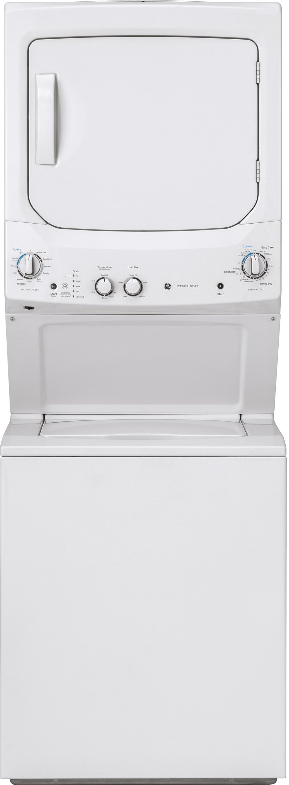 GE Unitized Spacemaker 3.8 cu. ft. Washer and 5.9 cu. ft. Electric Dryer - White