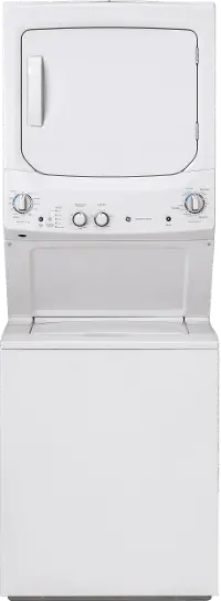 GUD27ESSMWW GE Unitized Spacemaker 3.8 cu. ft. Washer and 5.9 cu. ft. Electric Dryer - White