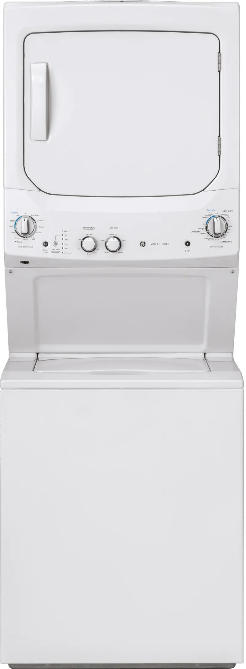 GE Unitized Spacemaker 3.8 cu. ft. Washer and 5.9 cu. ft. Electric Dryer - White