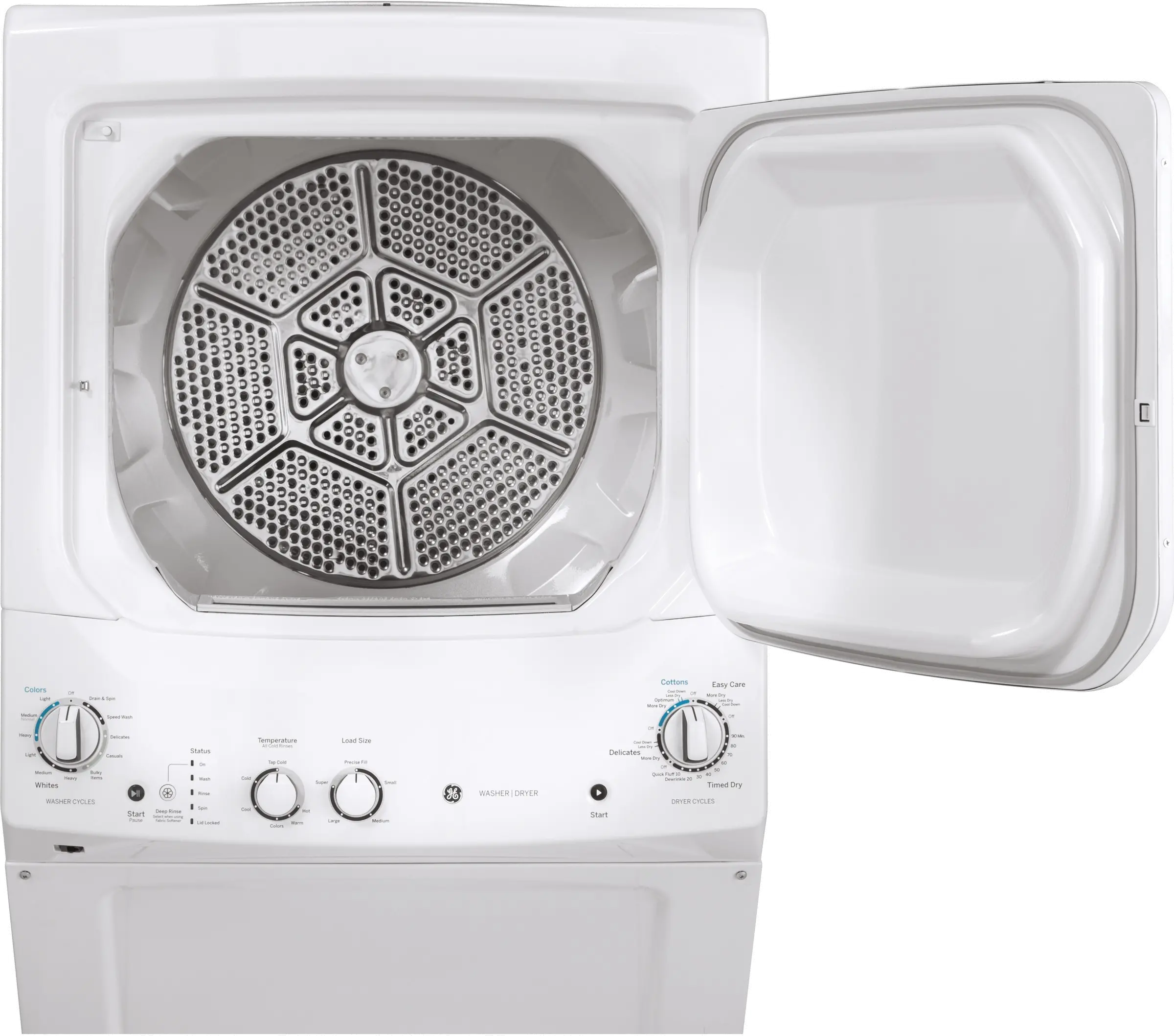 GUD27ESSMWW GE Unitized Spacemaker 3.8 cu. ft. Washer and 5.9 cu. ft. Electric Dryer - White-5