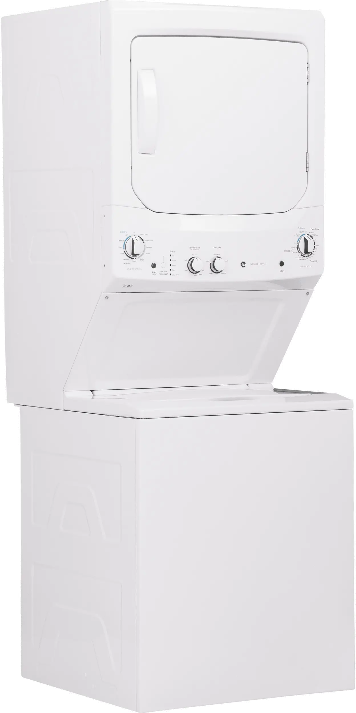 GUD27ESSMWW GE Unitized Spacemaker 3.8 cu. ft. Washer and 5.9 cu. ft. Electric Dryer - White-6