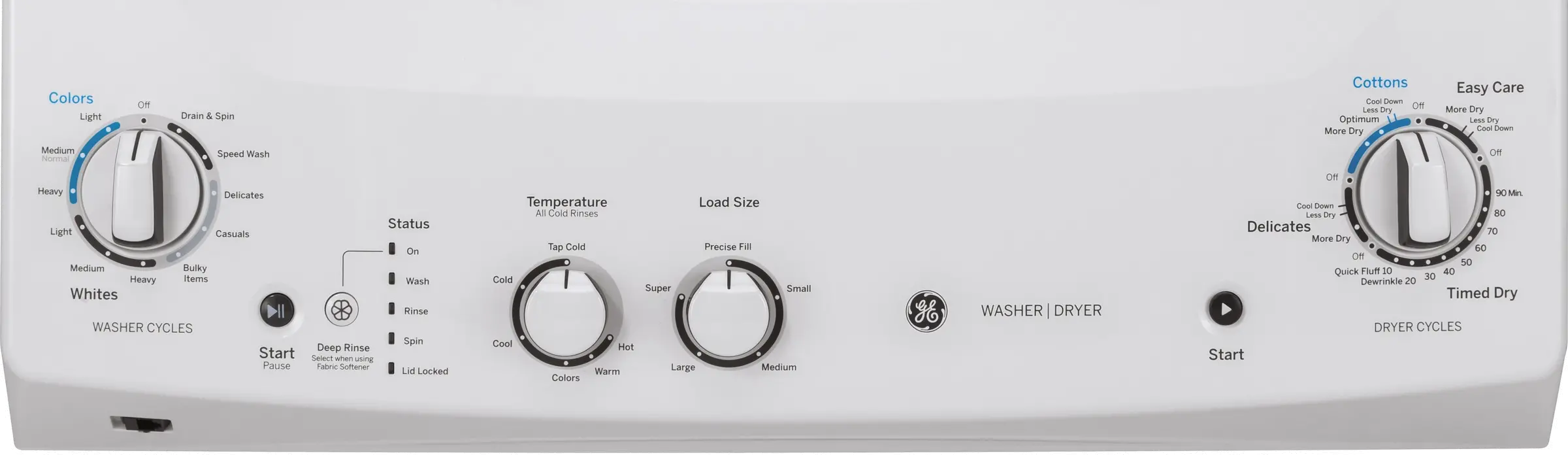 GUD27ESSMWW GE Unitized Spacemaker 3.8 cu. ft. Washer and 5.9 cu. ft. Electric Dryer - White-2