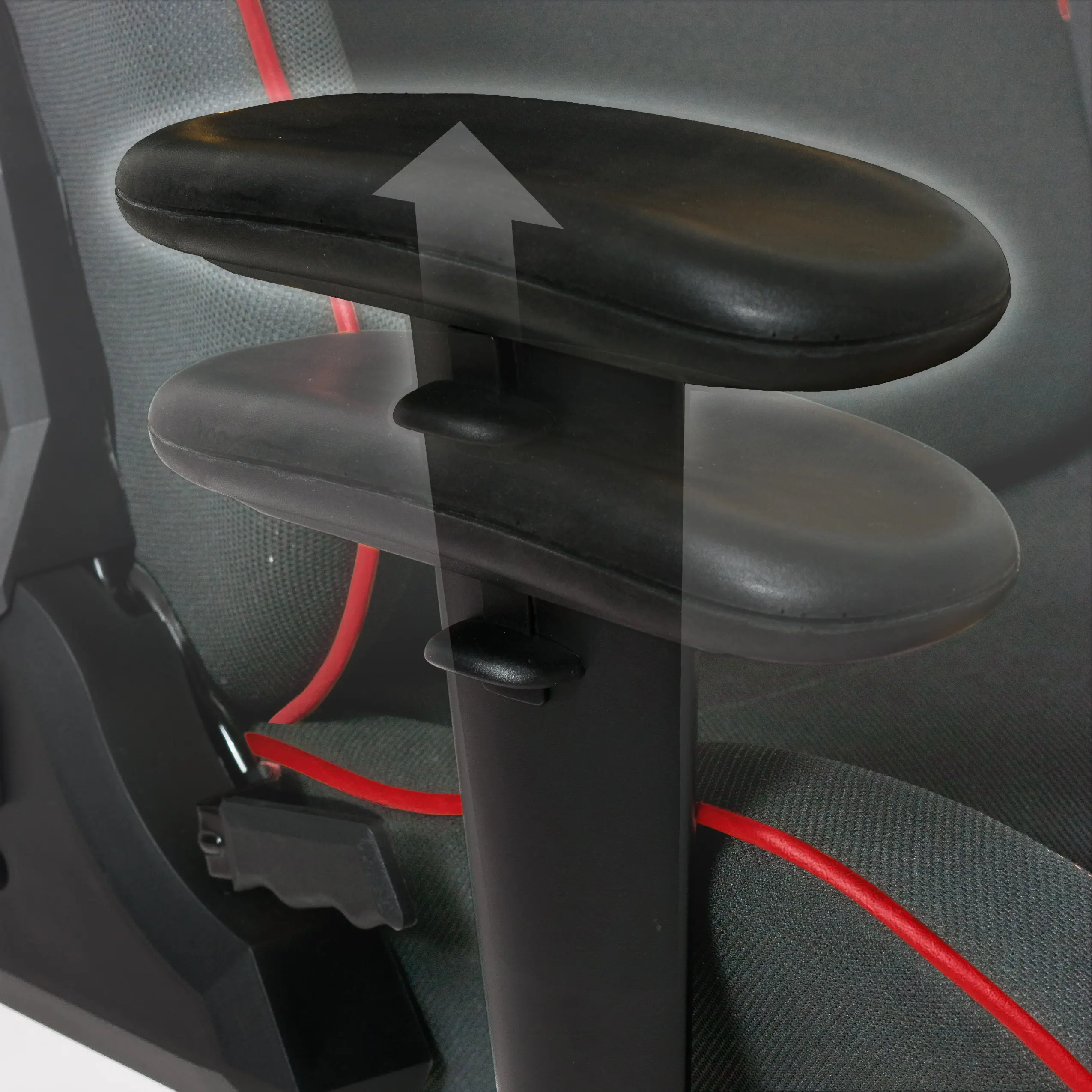 Workspace Gray and Red Gaming Desk Chair-7