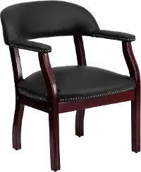 Sophisticated Black Leather Accent Chair