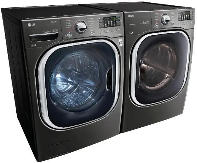 .LG-4370-BSS-GAS-PR LG Front Load Washer and Dryer Set - Black Stainless Steel Gas-2