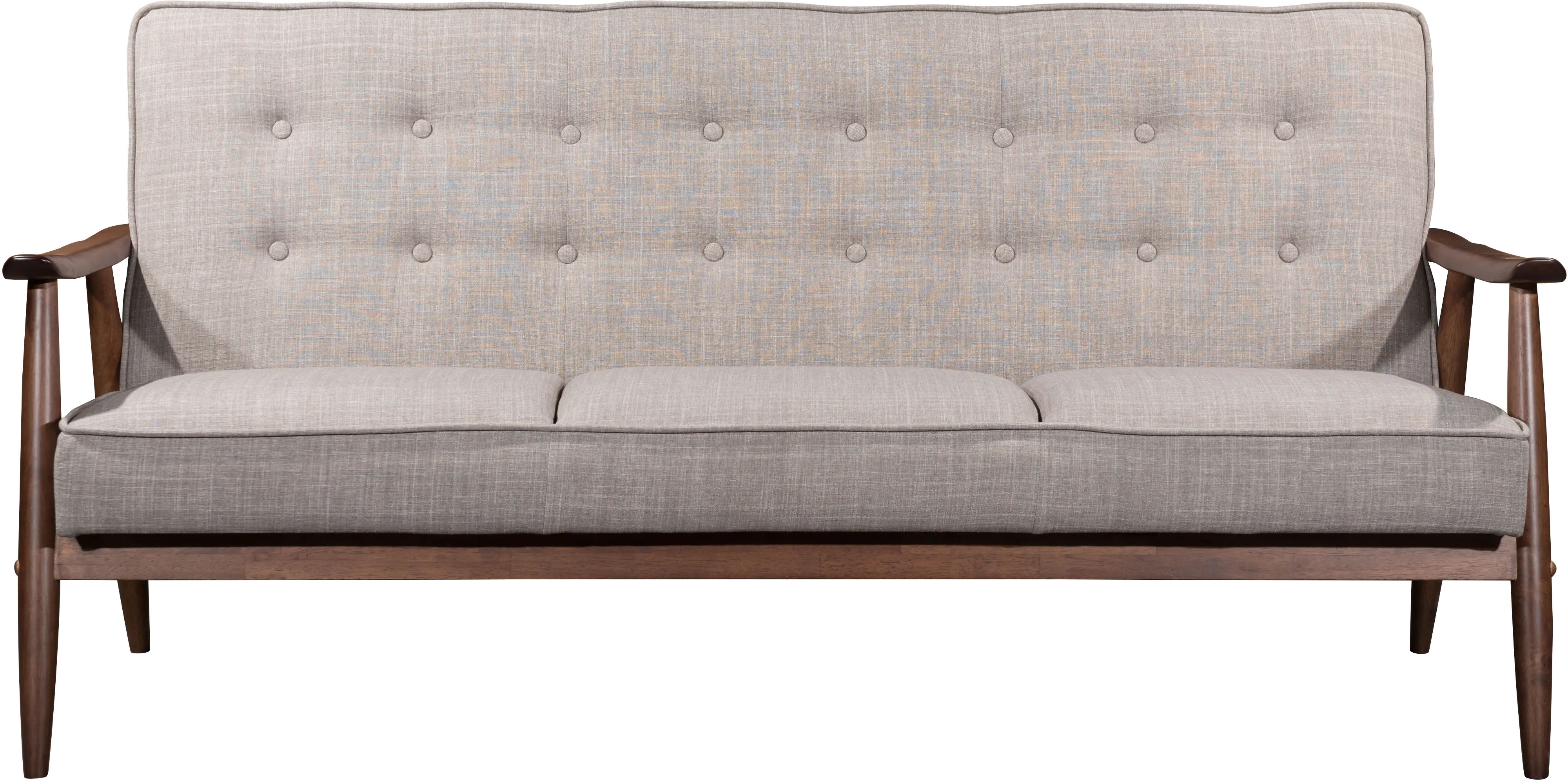 Rocky Putty Gray Leatherette Sofa-1
