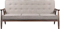 Rocky Putty Gray Leatherette Sofa
