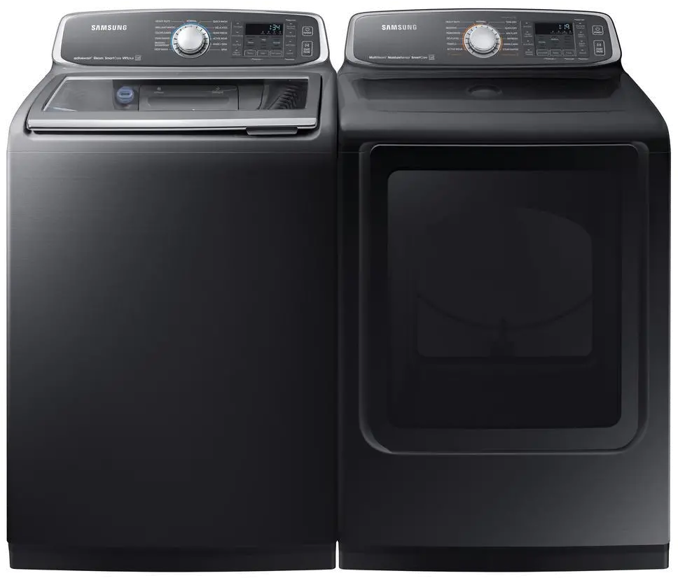 .SUGAP-7750-BSS-GASP Samsung Top Load Washer and Dryer Set - Black Stainless Steel Gas-1