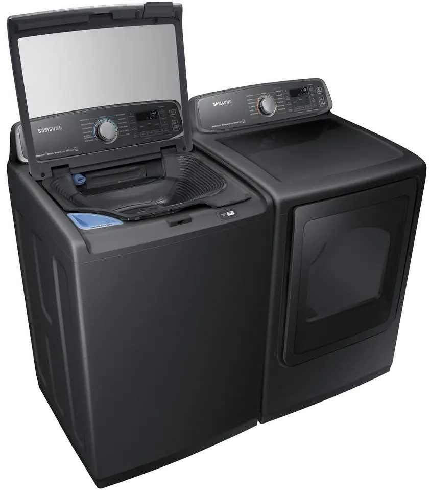 .SUGAP-7750-BSS-GASP Samsung Top Load Washer and Dryer Set - Black Stainless Steel Gas-4