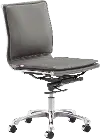 Simple Padded Gray Office Chair - Lider Plus