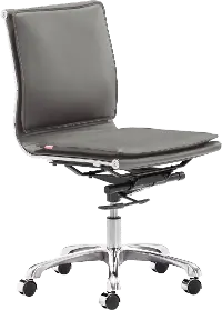 Simple Padded Gray Office Chair - Lider Plus