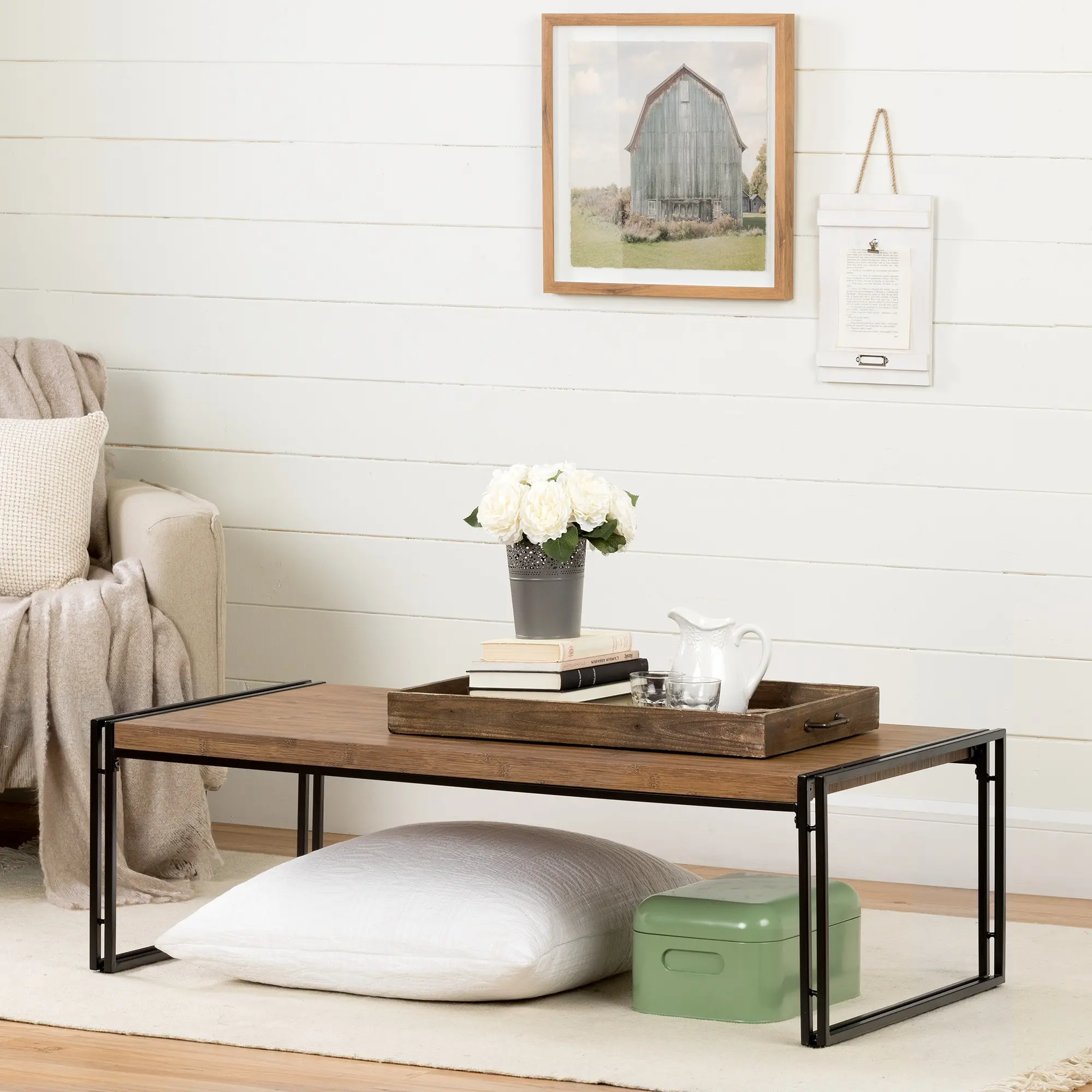 11520 Gimetri Rustic Bamboo Coffee Table-2