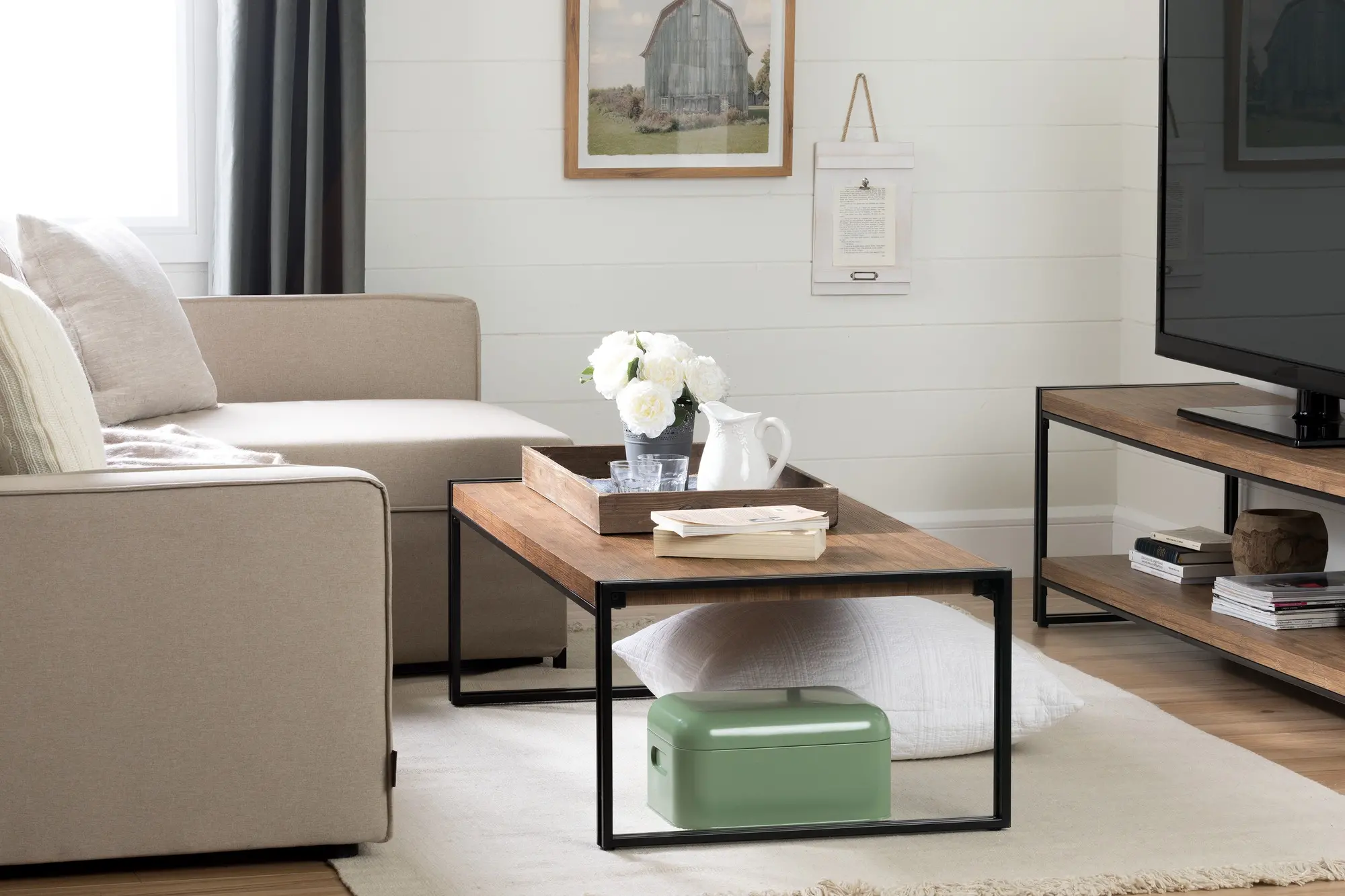 11520 Gimetri Rustic Bamboo Coffee Table-3