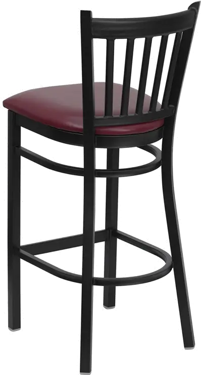 Hercules Burgundy and Black Metal Bar Stool-5