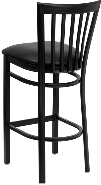 Schoolhouse Black Metal Commercial Bar Stool-2