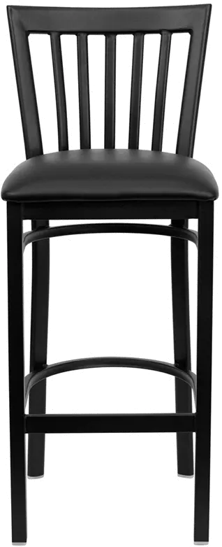 Schoolhouse Black Metal Commercial Bar Stool-4