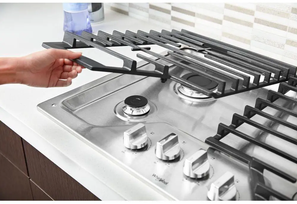 WCG97US0HS Whirlpool 30 Inch Gas Cooktop with Griddle - Stainless Steel-3