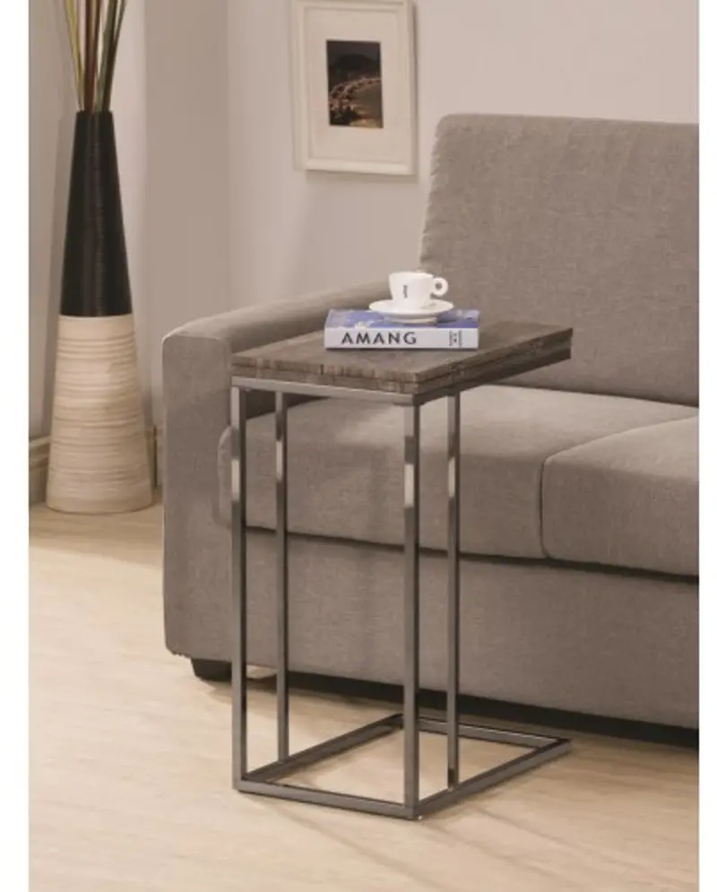 Black Nickel Expandable Accent Table