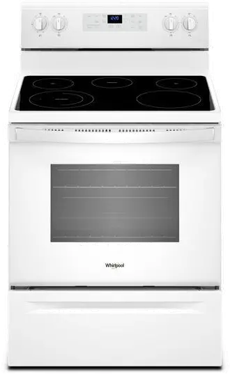 WFE505W0HW Whirlpool 5.3 cu ft Electric Range - White-1