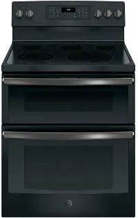 JB860FJDS GE Double Oven Electric Range - 6.6 cu. ft. Black Slate