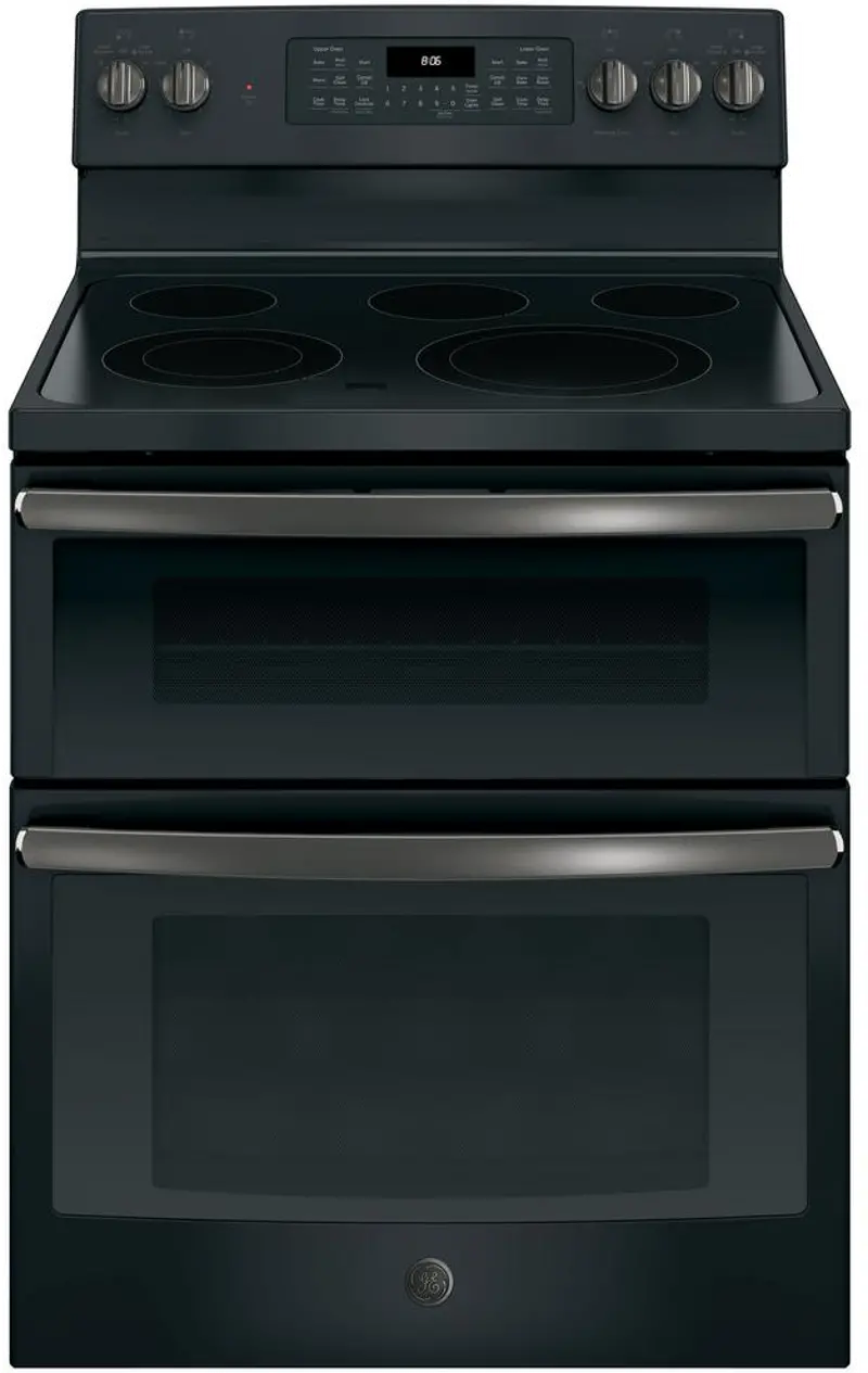 GE Double Oven Electric Range - 6.6 cu. ft. Black Slate