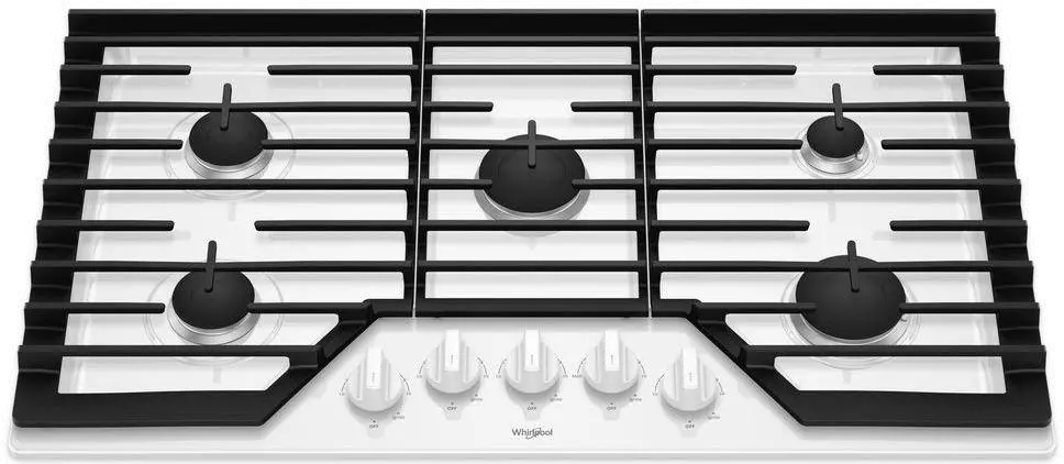 WCG55US6HW Whirlpool 36 Inch Gas Cooktop - White-3
