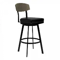 FRISCO Frisco Matte Black Swivel Counter Height Stool