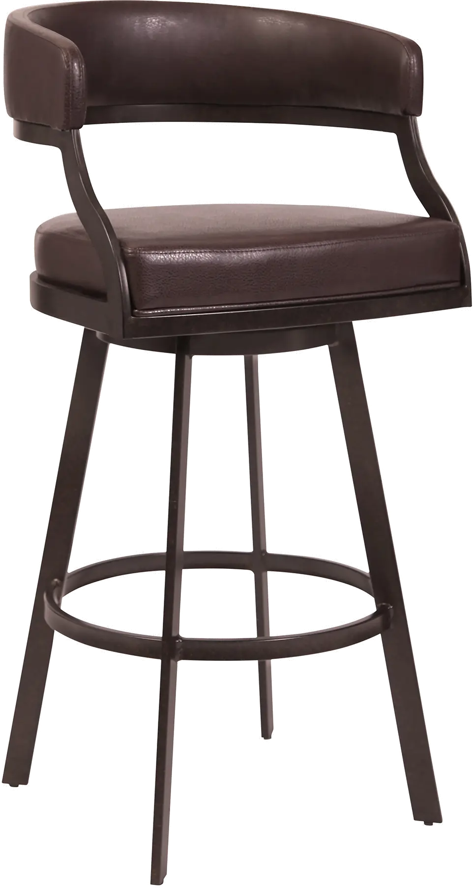 SATURN Saturn Brown Swivel Counter Height Stool-1