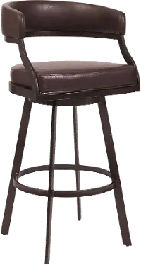 SATURN Saturn Brown Swivel Counter Height Stool