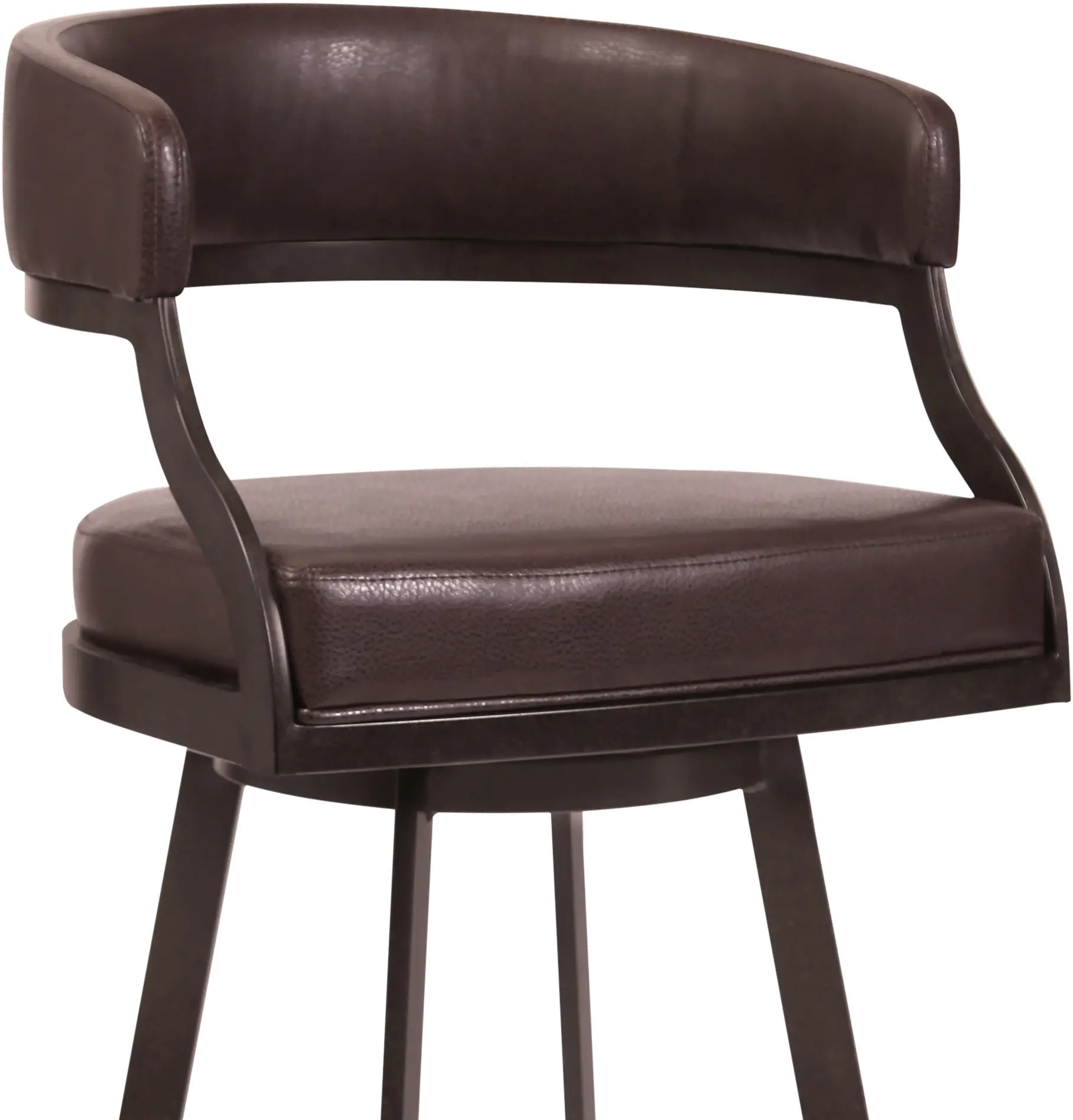 SATURN Saturn Brown Swivel Counter Height Stool-5