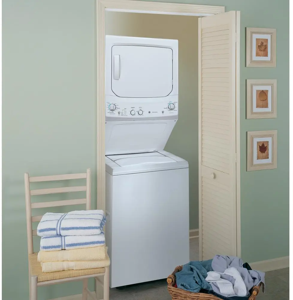 GUD27GSSMWW GE Spacemake Washer and Dryer Laundry Combo - White-2