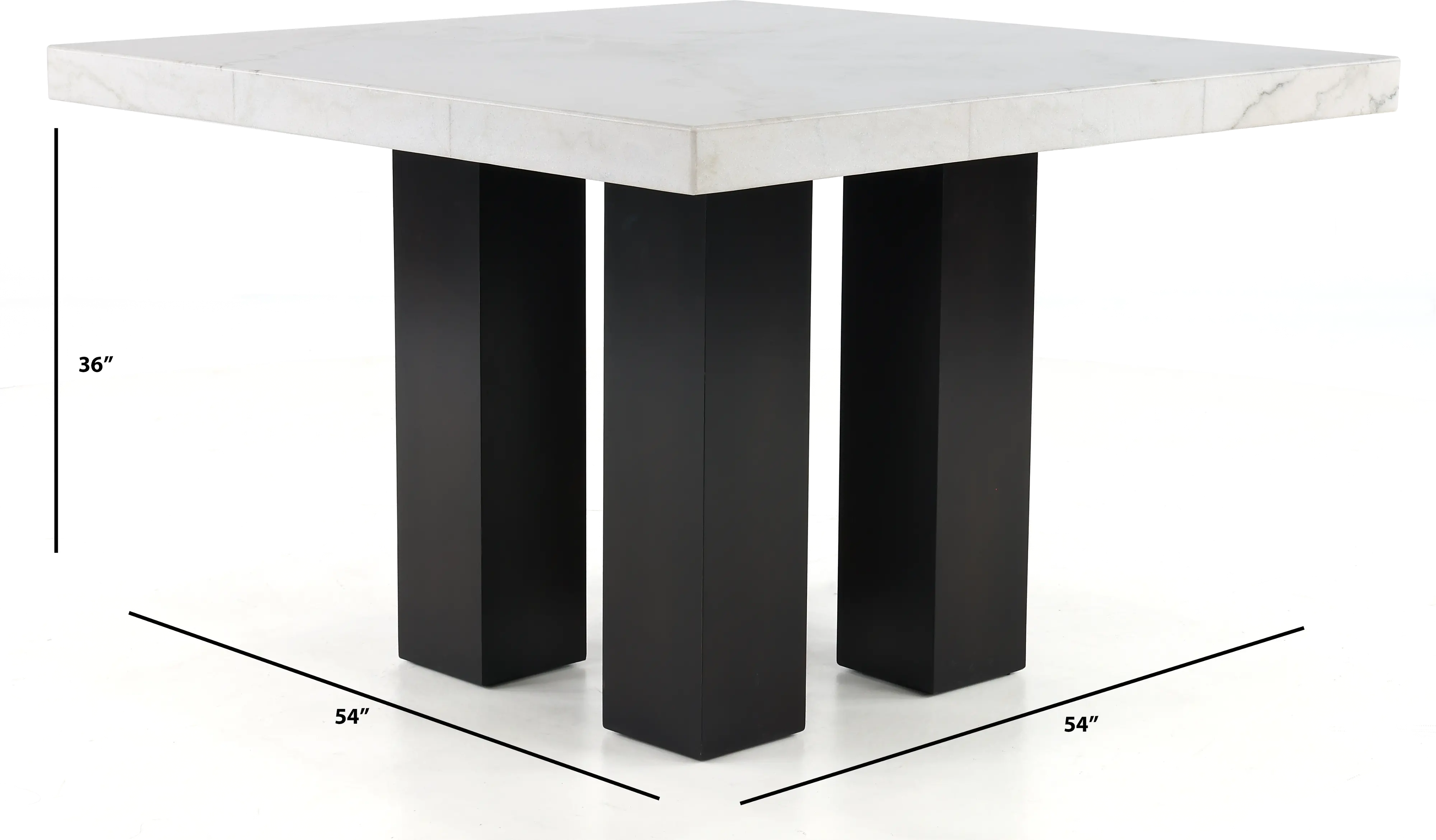 Camila Marble and Black Counter Height Dining Table-2