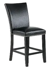 Camila Black Upholstered Counter-Height Stool