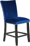 Camila Blue Upholstered Counter-Height Stool