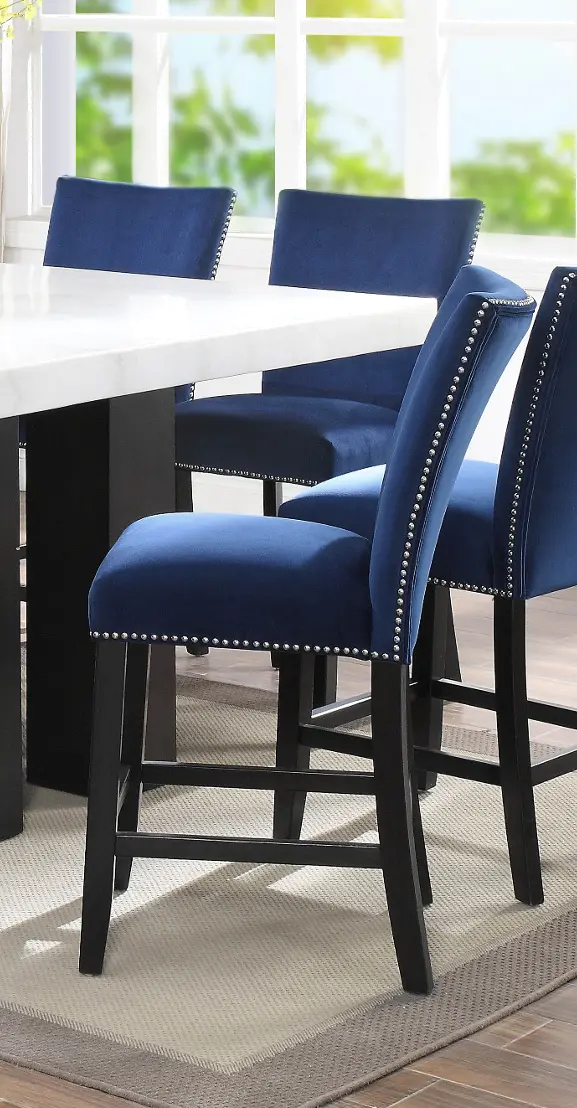 Camila Blue Velvet Counter Height Stool-10