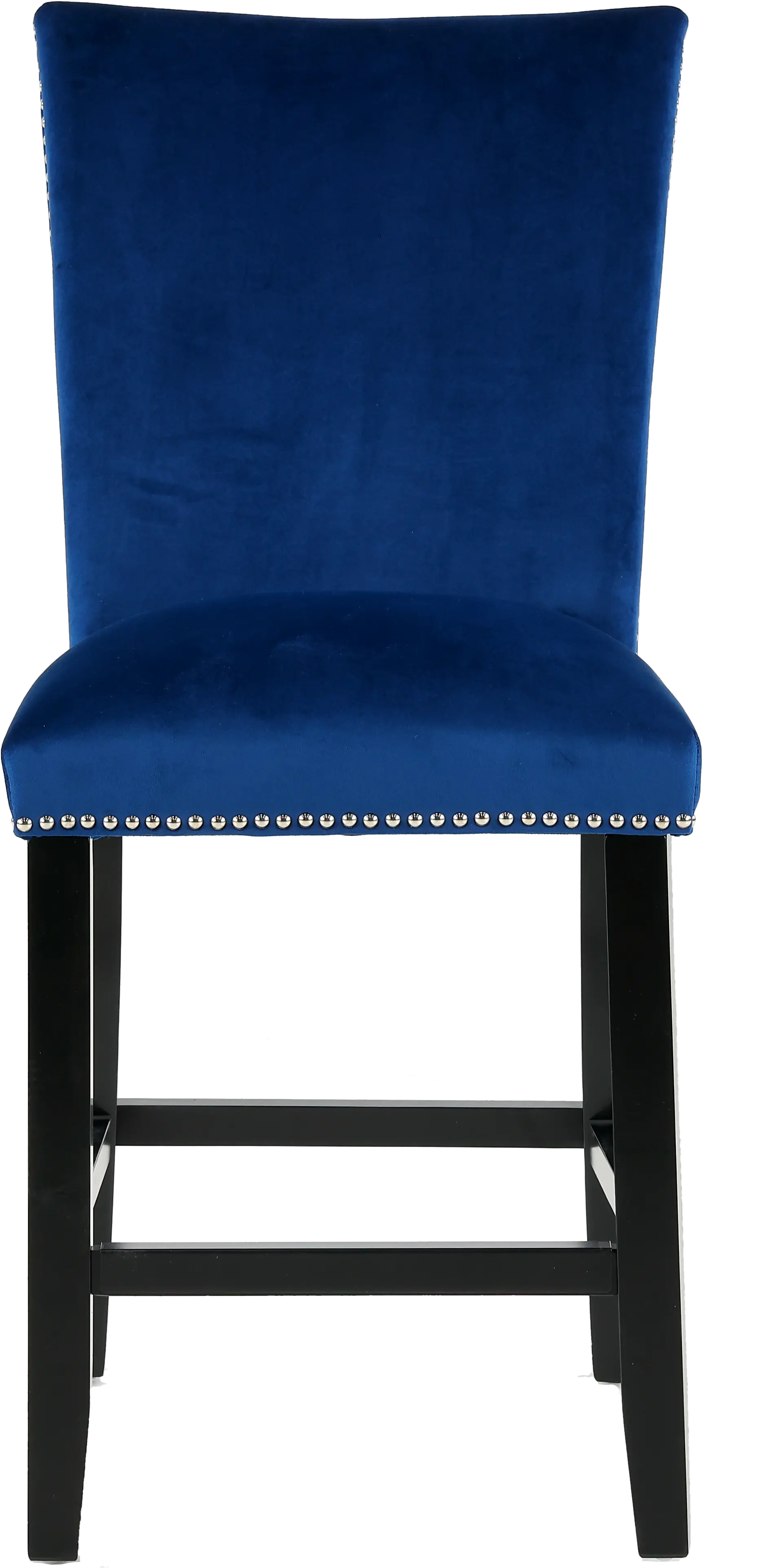 Camila Blue Velvet Counter Height Stool-4