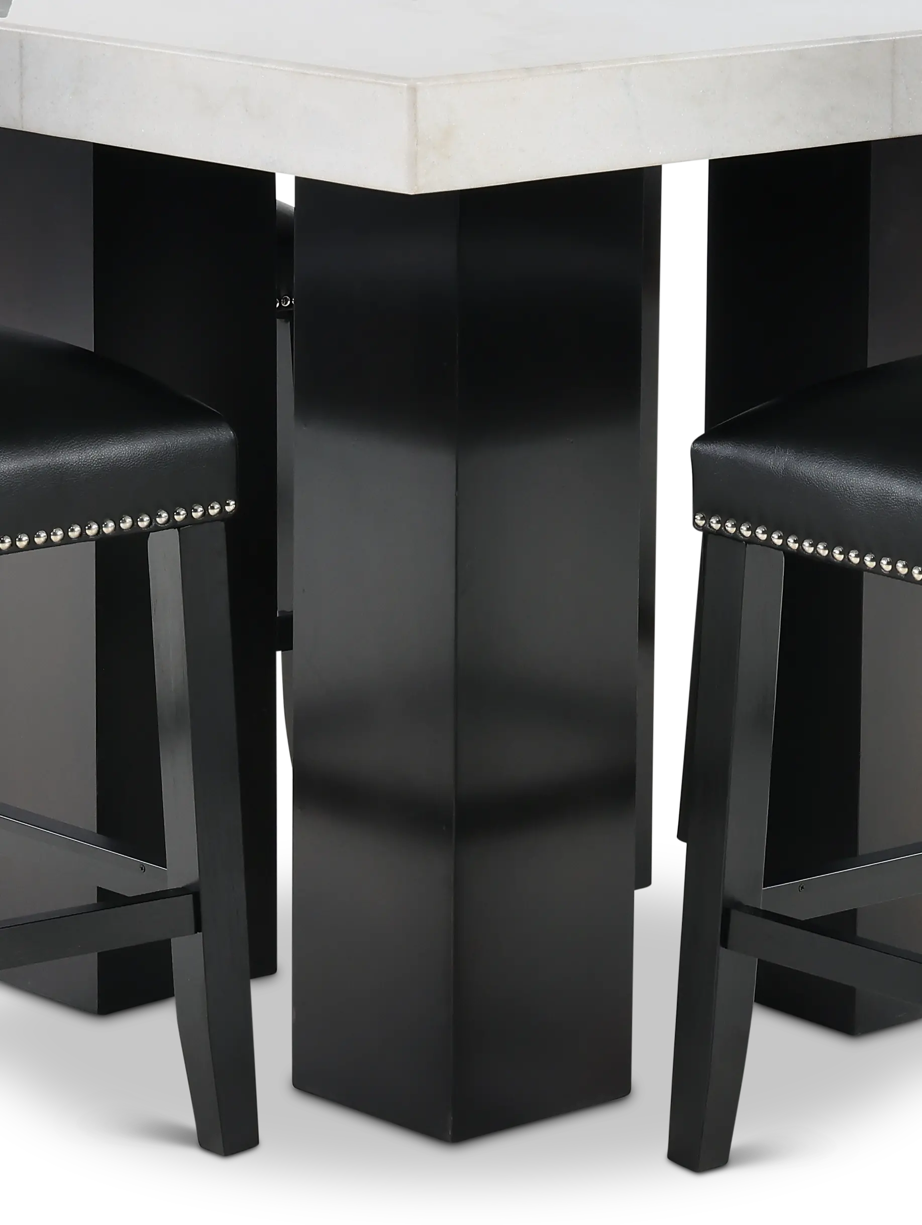 Camila Marble and Black 5 Piece Counter Height Dining Set-6