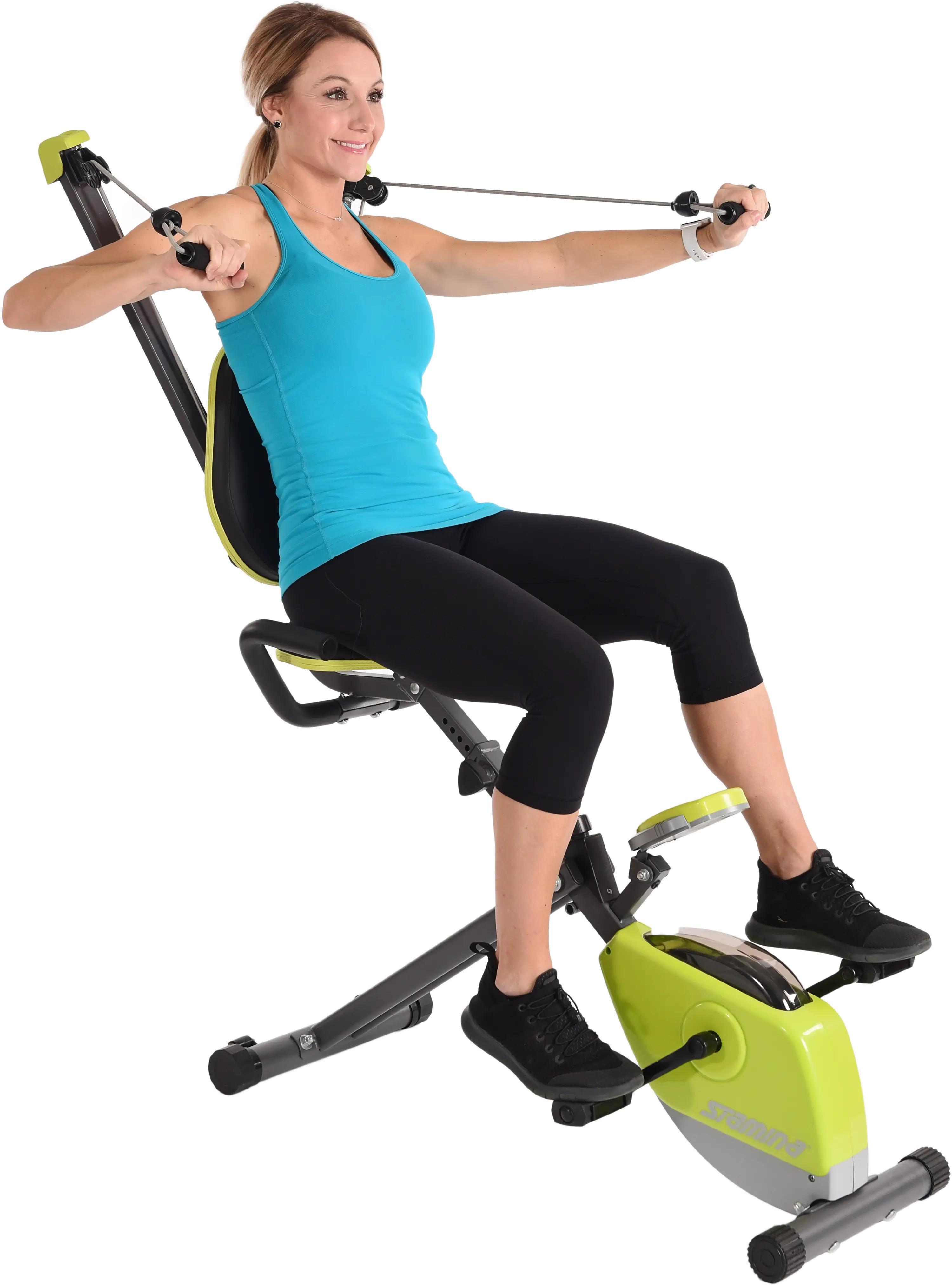 15-0336 Stamina Exercise Bike with Whole Body Exerciser Green-7