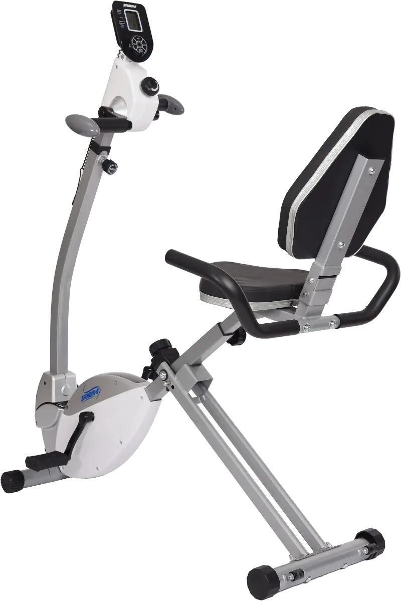 Stamina Exercise Bike with Upper Body Exerciser White