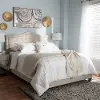136-7443-RCW Contemporary Beige Queen Upholstered Bed - Emerson