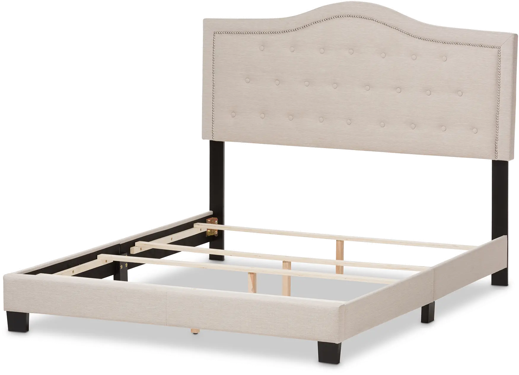 136-7444-RCW Contemporary Beige King Upholstered Bed - Emerson-4