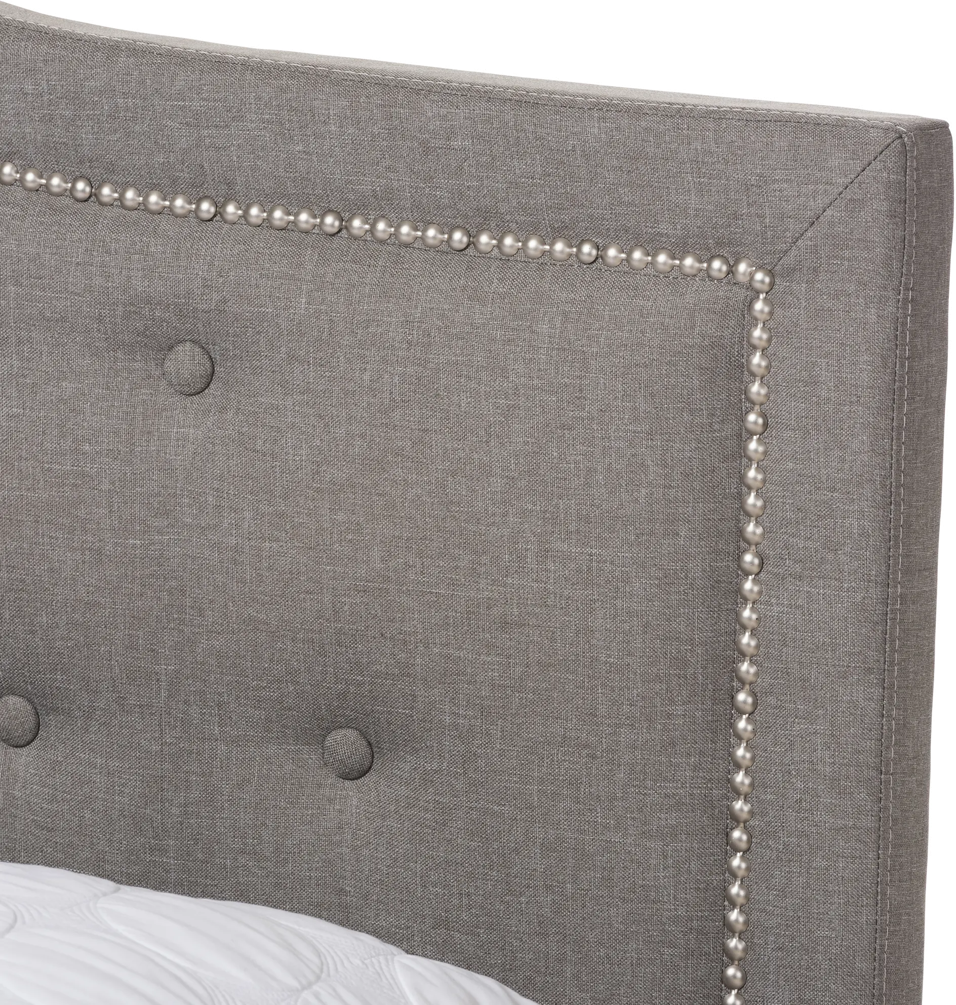 136-7446-RCW Contemporary Gray Queen Upholstered Bed - Emerson-4