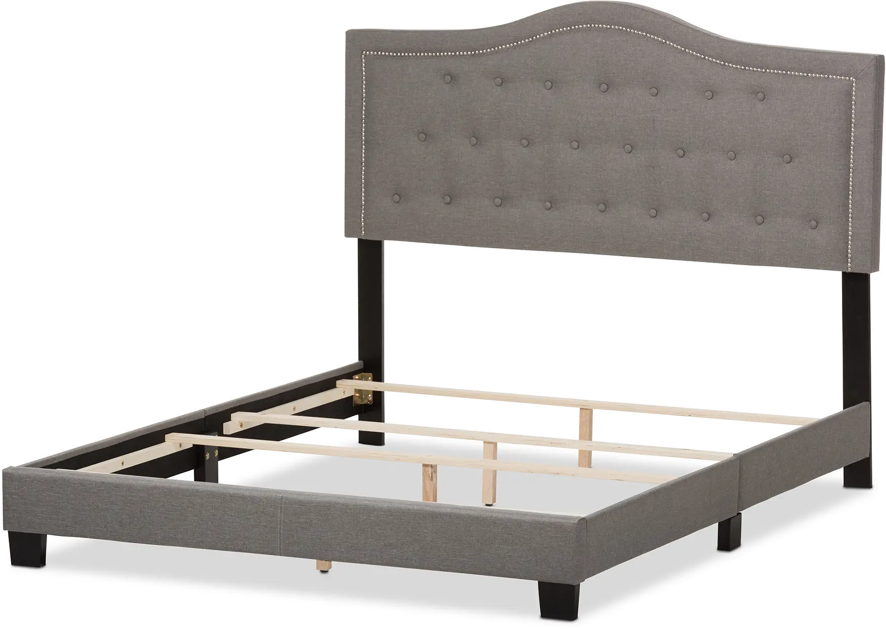 136-7446-RCW Contemporary Gray Queen Upholstered Bed - Emerson-6